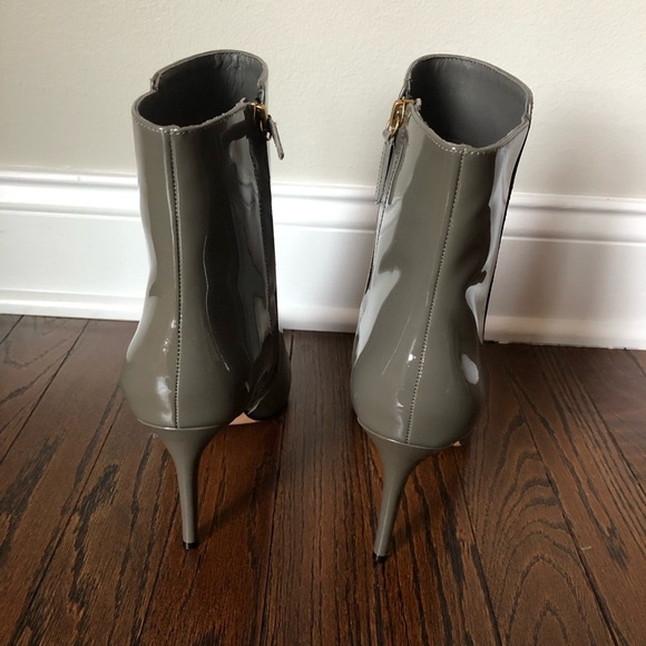 *NEW* J. Crew Women’s 9.5 Stevie Pointed Toe Ankle Boots in Gray Shiny Leather - Picture 4 of 12